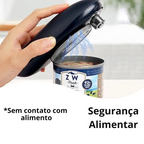 Abridor Elétrico de Latas com 1 Toque Automático Preto 17 cm