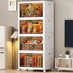 Kit 12 Caixas Organizadoras Dobráveis Plástico Branco 58 cm