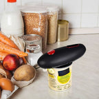 Abridor Elétrico de Latas com 1 Toque Automático Preto 17 cm