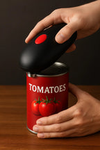 Abridor Elétrico de Latas com 1 Toque Automático Preto 17 cm